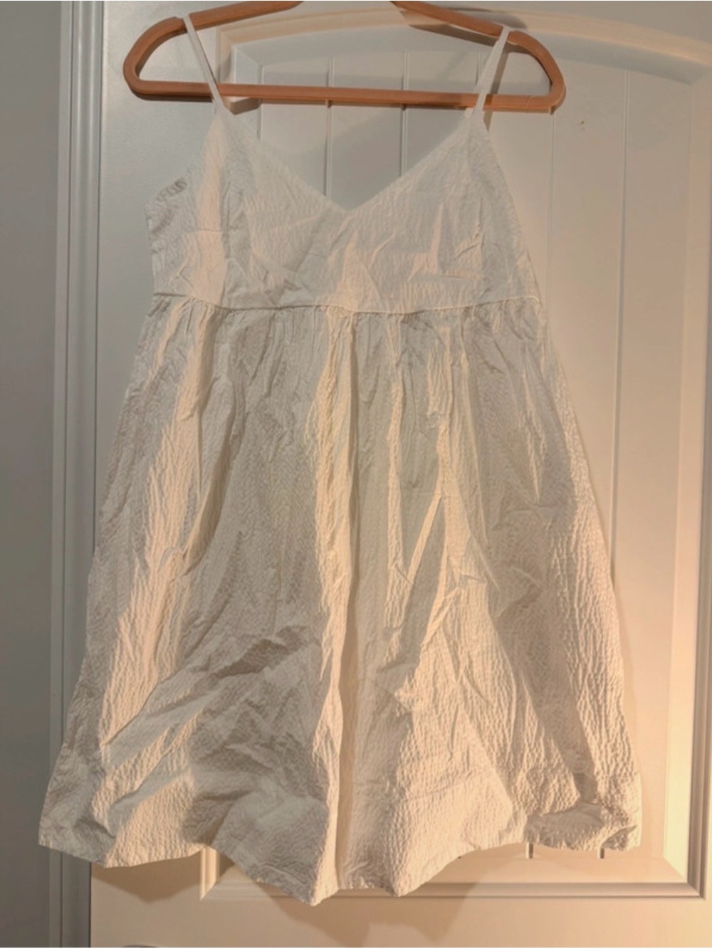 a new day Cream Spaghetti-Strap Mini Dress
